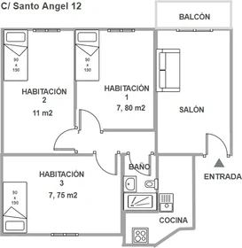 Privatzimmer in der Calle Santo Ángel 12, bild 18 von 18