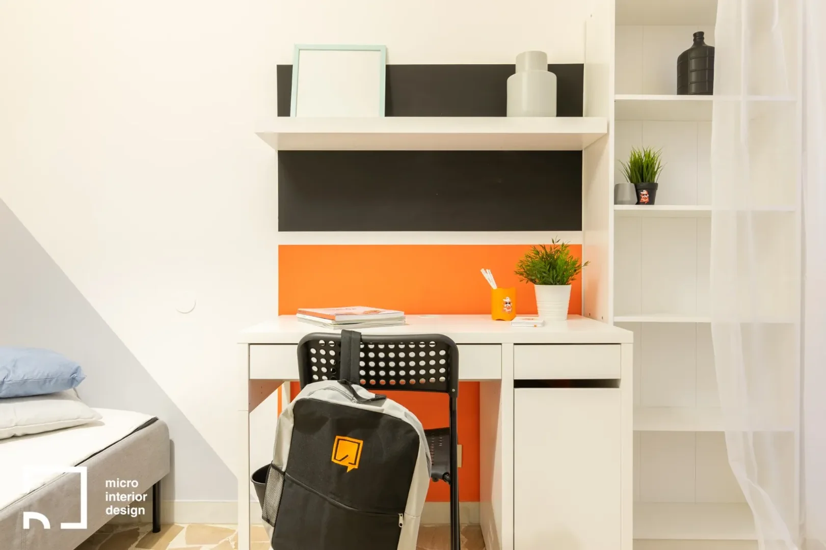 Chambre abordable pour les étudiants avec un bon éclairage dans 