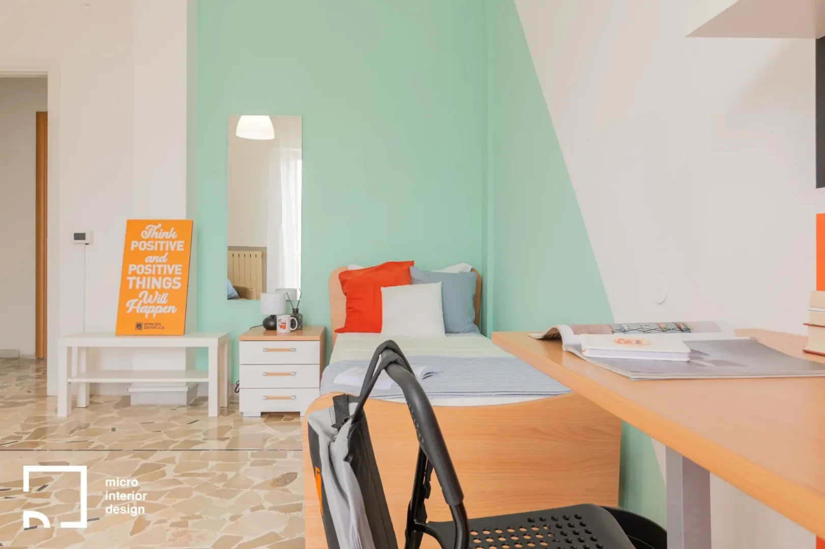 Chambre d'étudiant confortable et spacieuse dans 