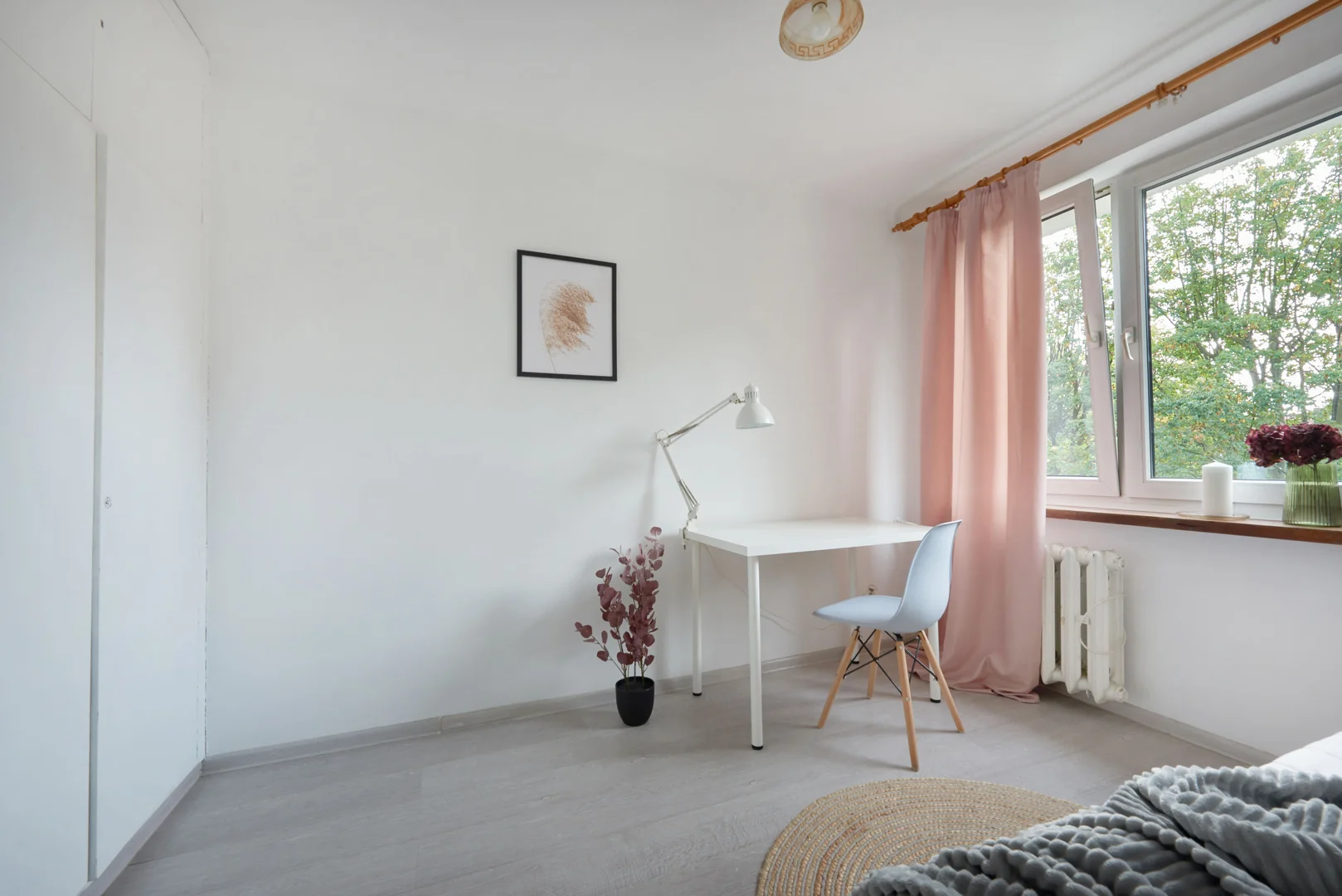 Affordable room for students with ample lighting in 