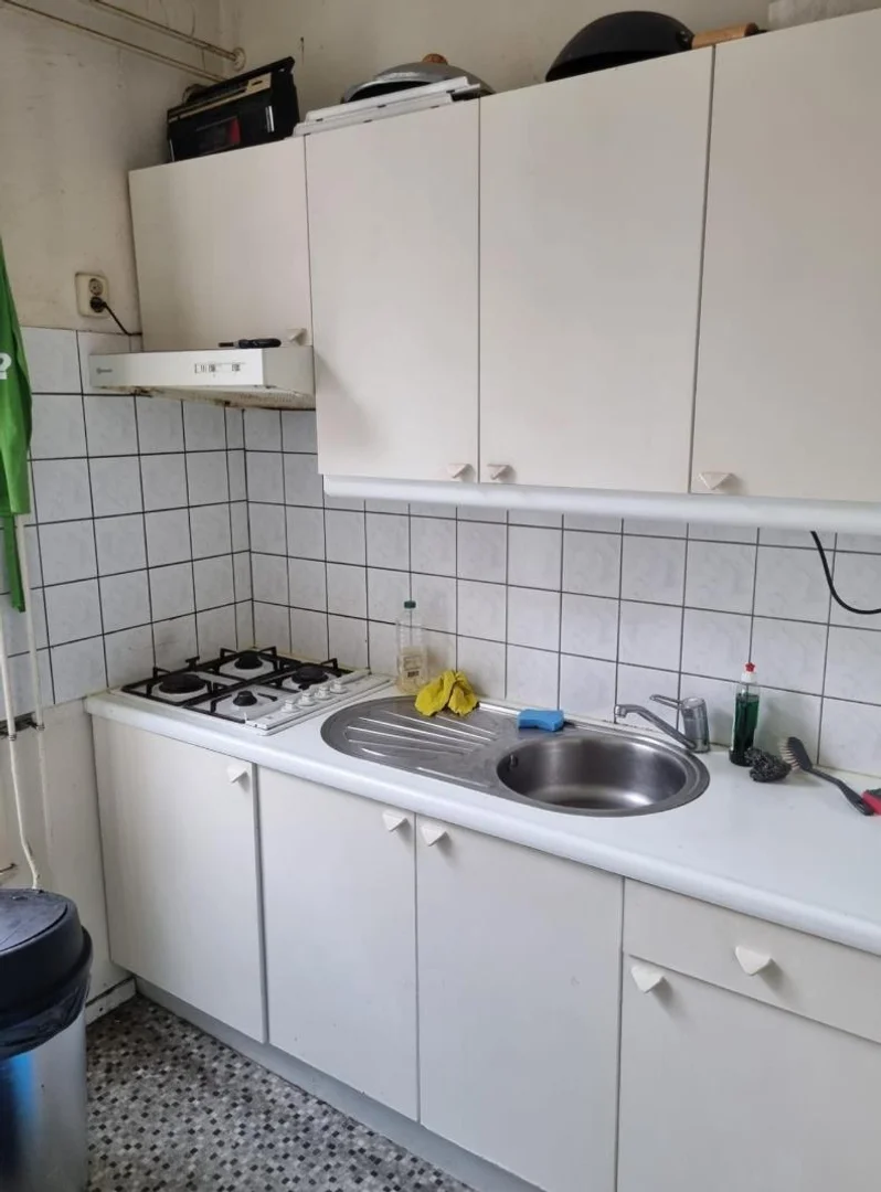 Chambre d'étudiant à  avec espace d'étude et installations communes