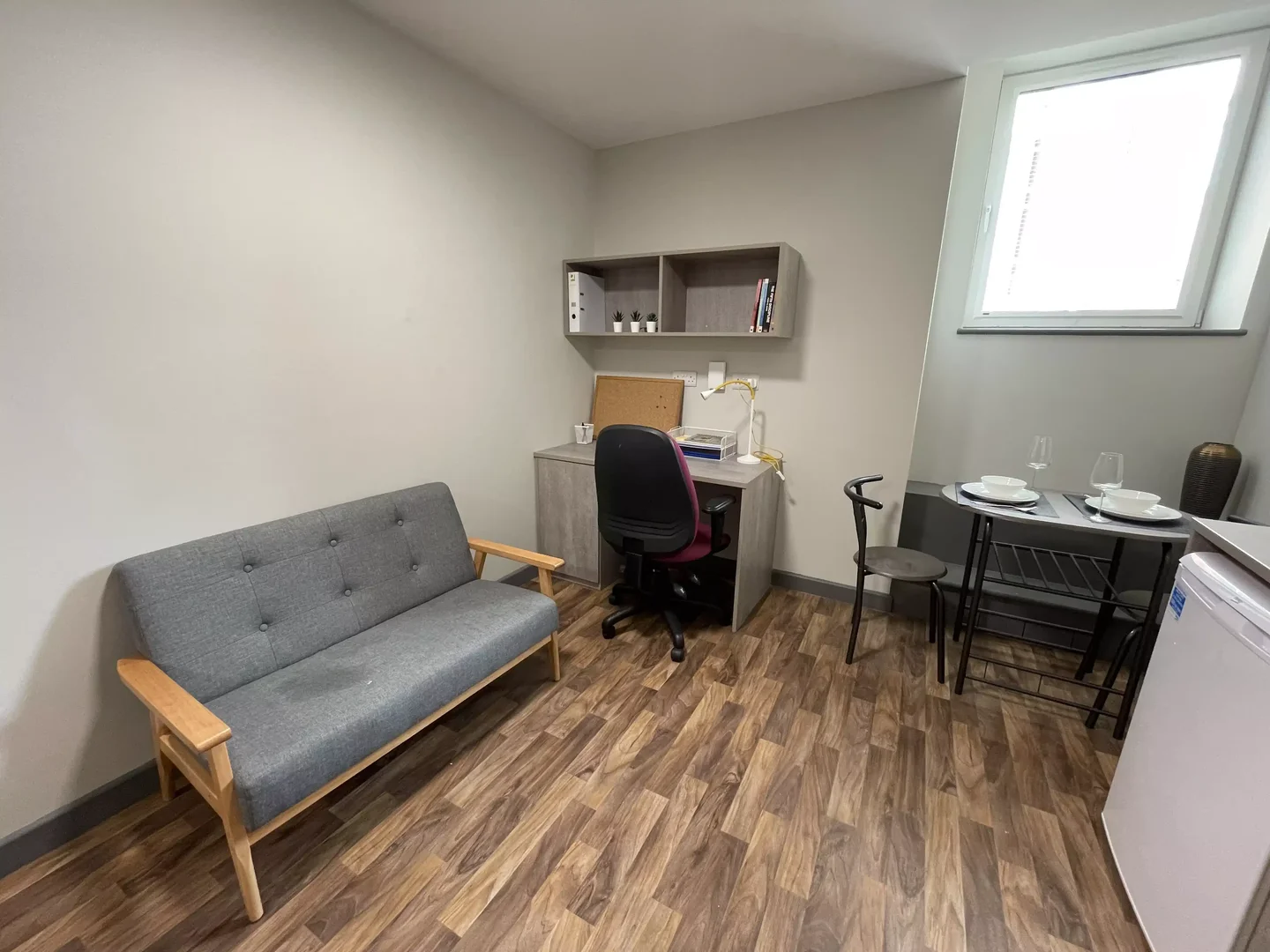 Studio d'étudiant minimaliste dans avec agencement efficace