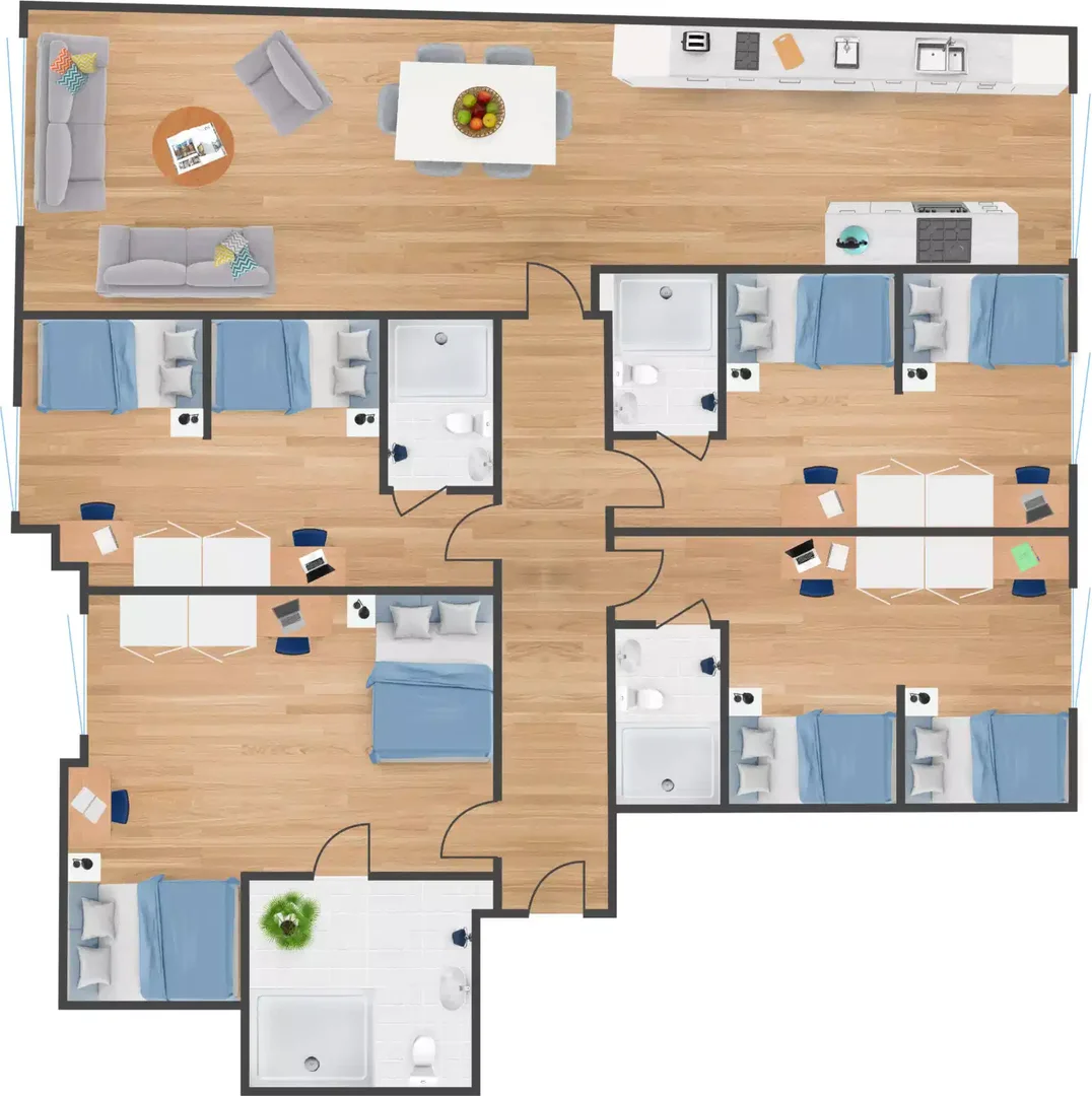 Gemütliches Zimmer für Studenten in