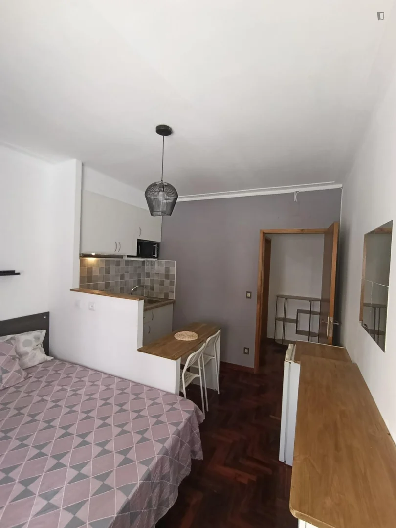 Apartamento estúdio acessível com características essenciais em 