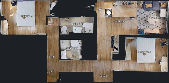 Quarto privado em 1 Sq. des Cloteaux, 35200 Rennes, France, imagem 9 de 9