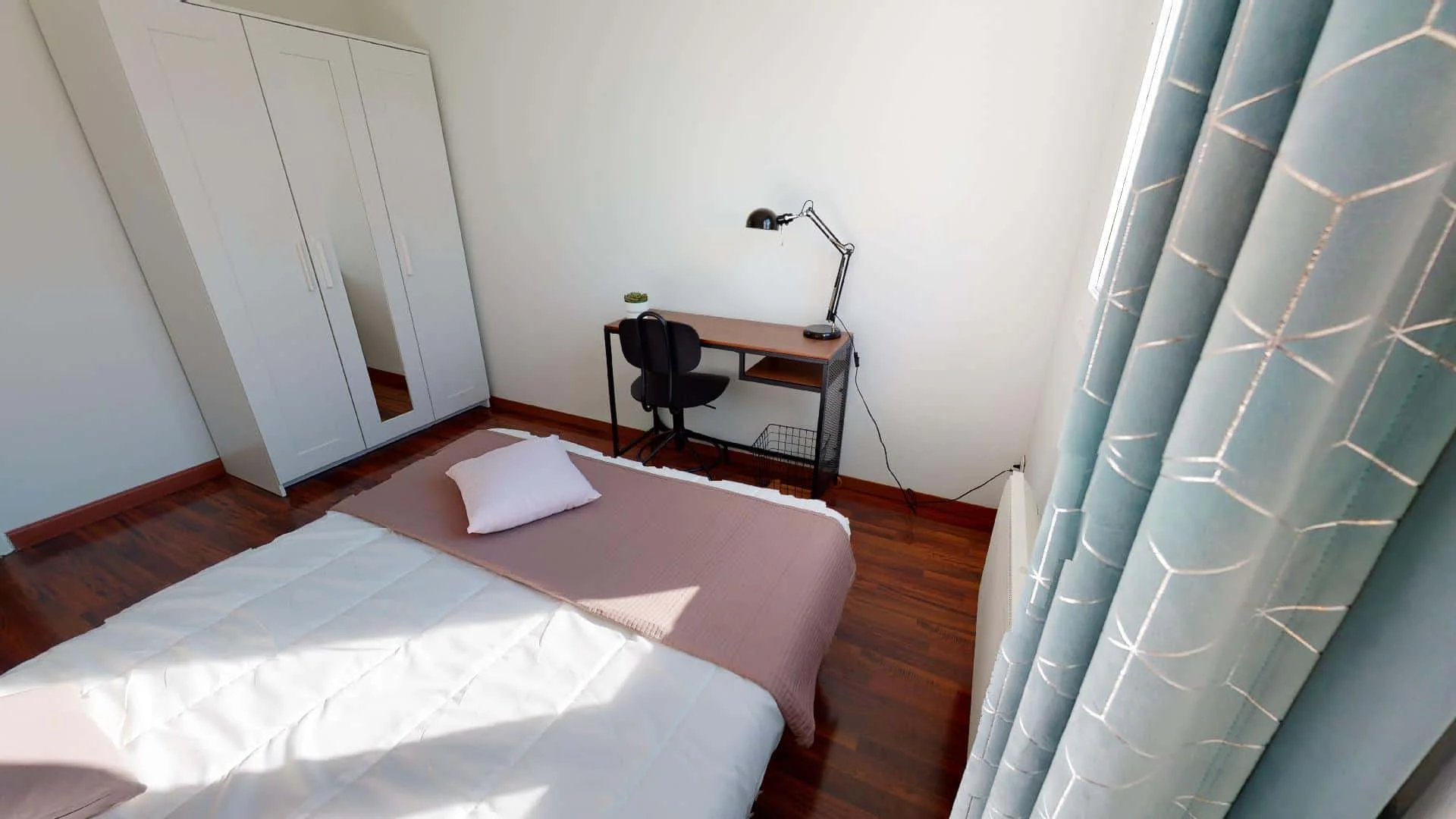 Affordable room for students with ample lighting in