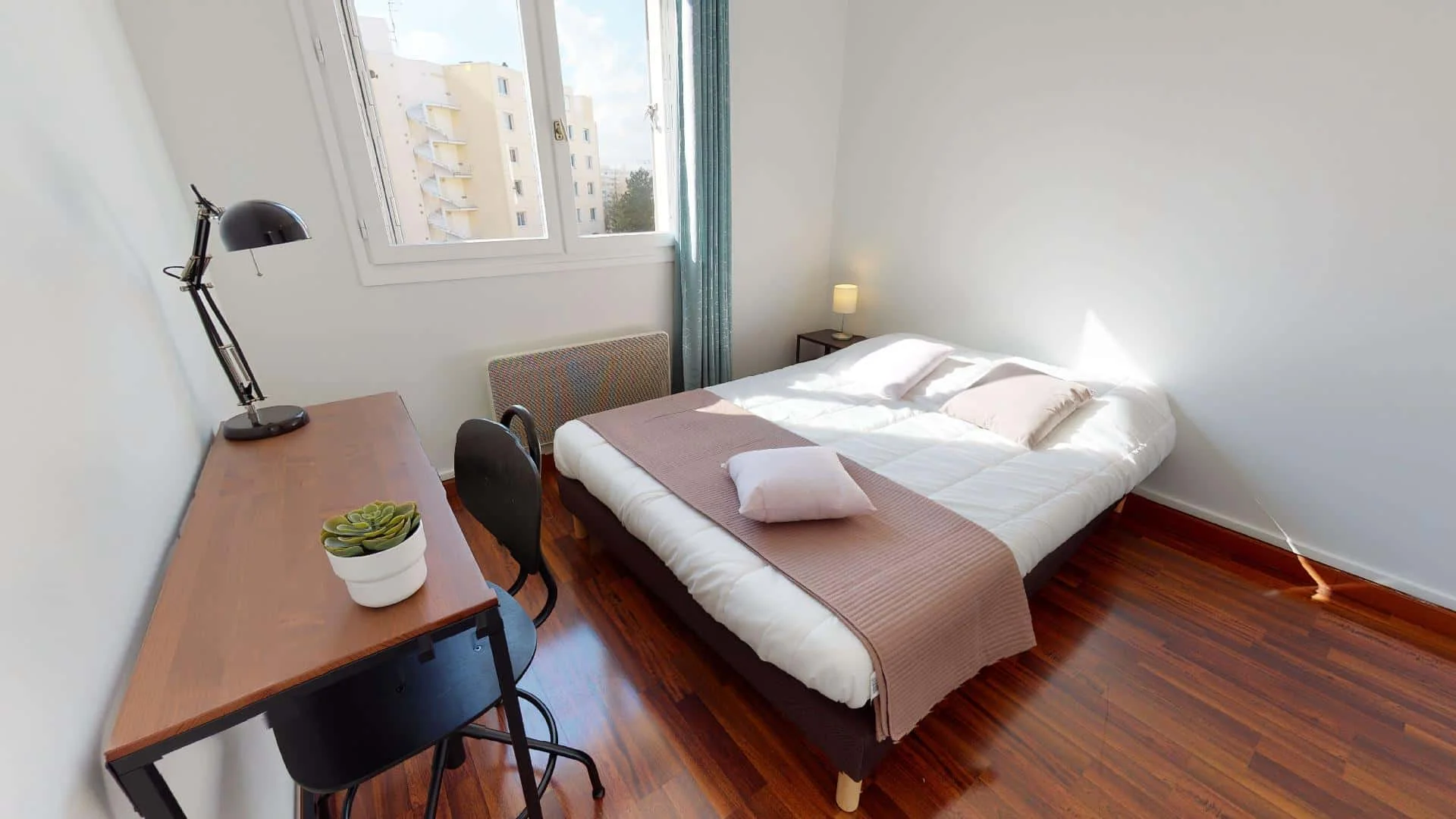 Affordable room for students with ample lighting in