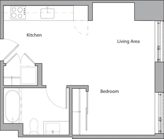 Studio im Wohnheim in der 55, Traveler St., Unit 923, South End, Boston, MA, 02740, bild 9 von 9