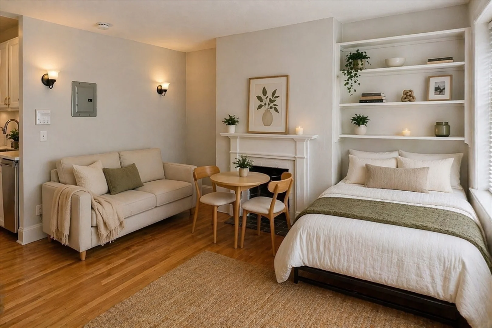 Niedrogi apartament typu studio z niezbędnymi funkcjami w 
