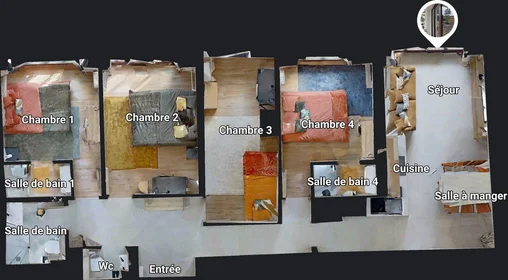 Habitación privada en 51 Boulevard de Cessole, imagen 13 de 15