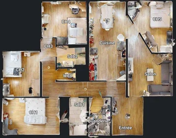 Privatzimmer in der 83 Rue Philippe Fabia, 69008 Lyon, France, bild 14 von 14