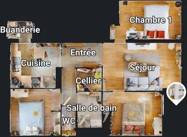 Quarto privado em 140 Rue Sully, 63100 Clermont-Ferrand, France, imagem 12 de 12