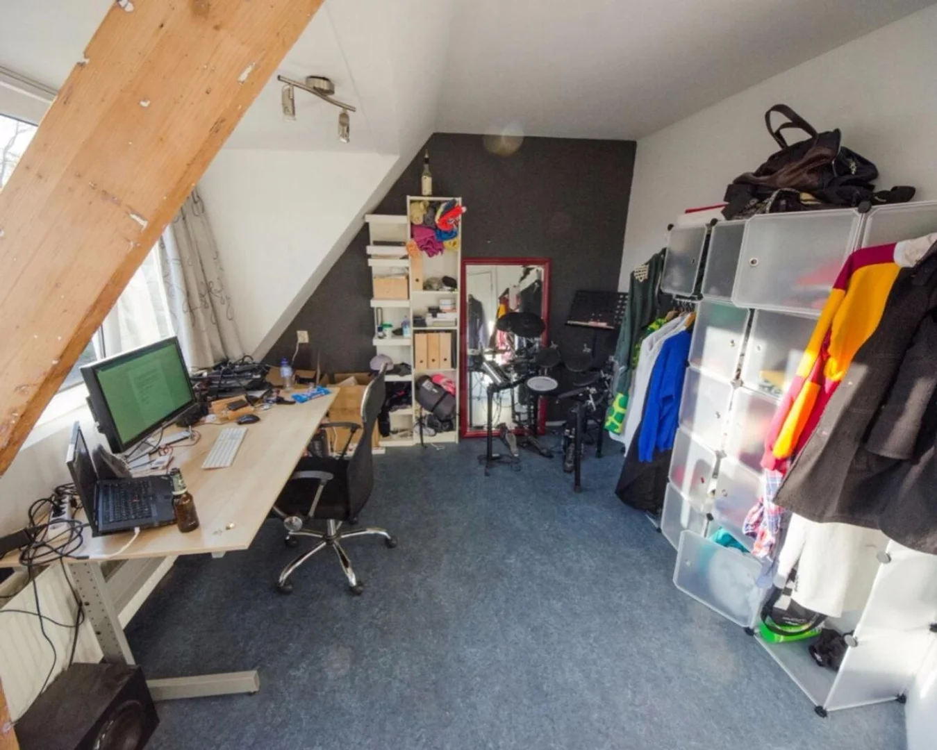Student room in  with study area and shared facilities