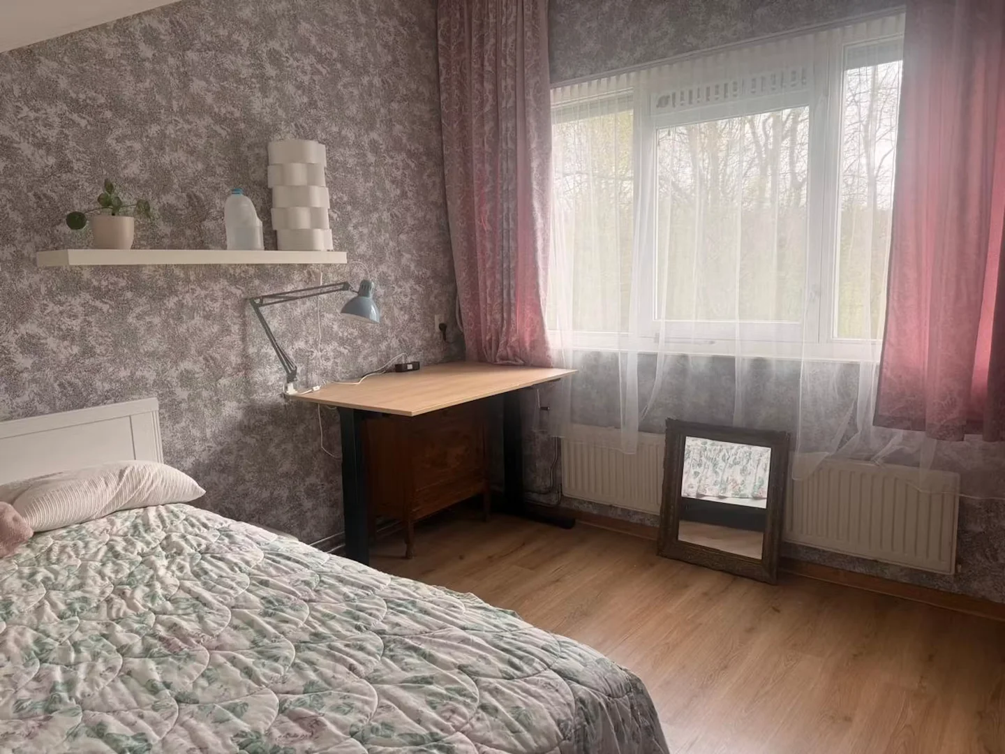 Student room in  with study area and shared facilities