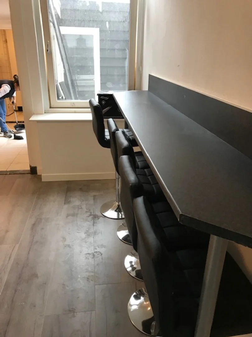 'da öğrenciler için yeterli aydınlatmaya sahip uygun fiyatlı oda