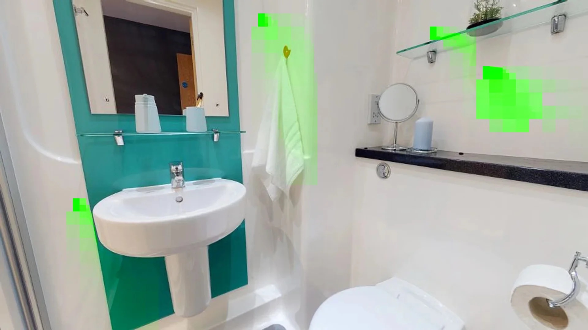 Quarto de estudante luminoso e arejado com acesso fácil à universidade em 