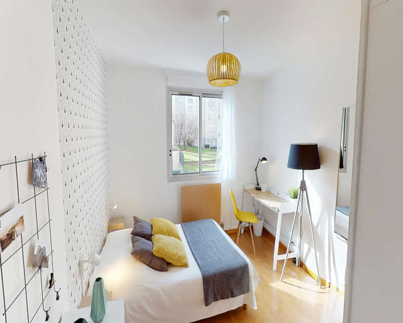 Affordable room for students with ample lighting in 