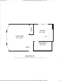 Estudio en residencia en 1576, Cambridge St., Unit 2F, Mid Cambridge, Cambridge, MA, 02138, imagen 8 de 10