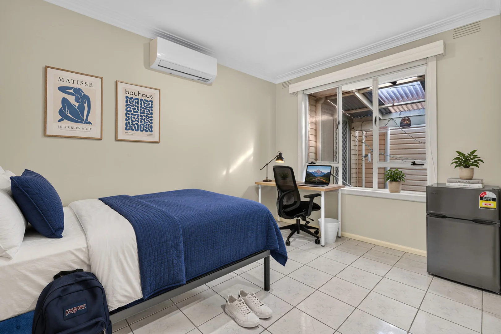Student room in  with study area and shared facilities