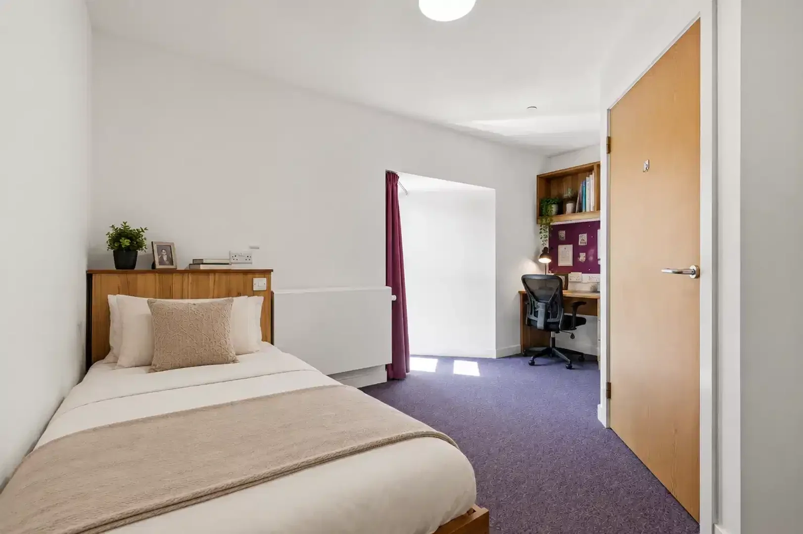 Affordable room for students with ample lighting in
