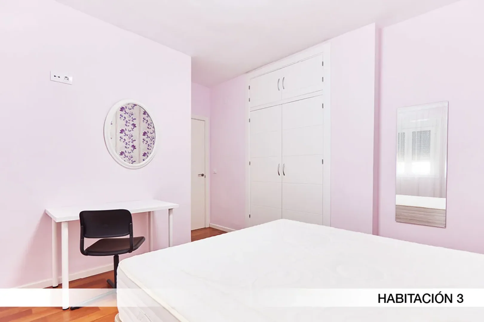 Student room in  with study area and shared facilities
