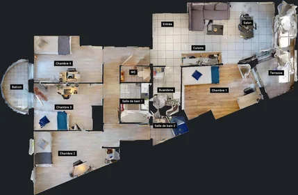 Chambre privée à 107 Cr Émile-Zola, 69100 Villeurbanne, France, image 13 de 17