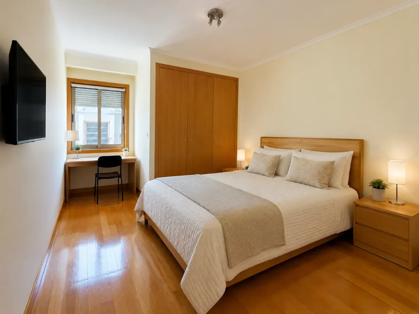 Habitación asequible para estudiantes con buena iluminación en 