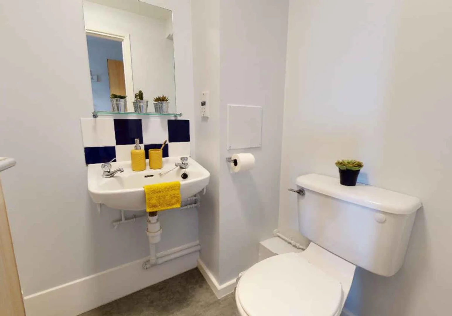 Habitación estudiantil funcional perfecta para estudiar en 