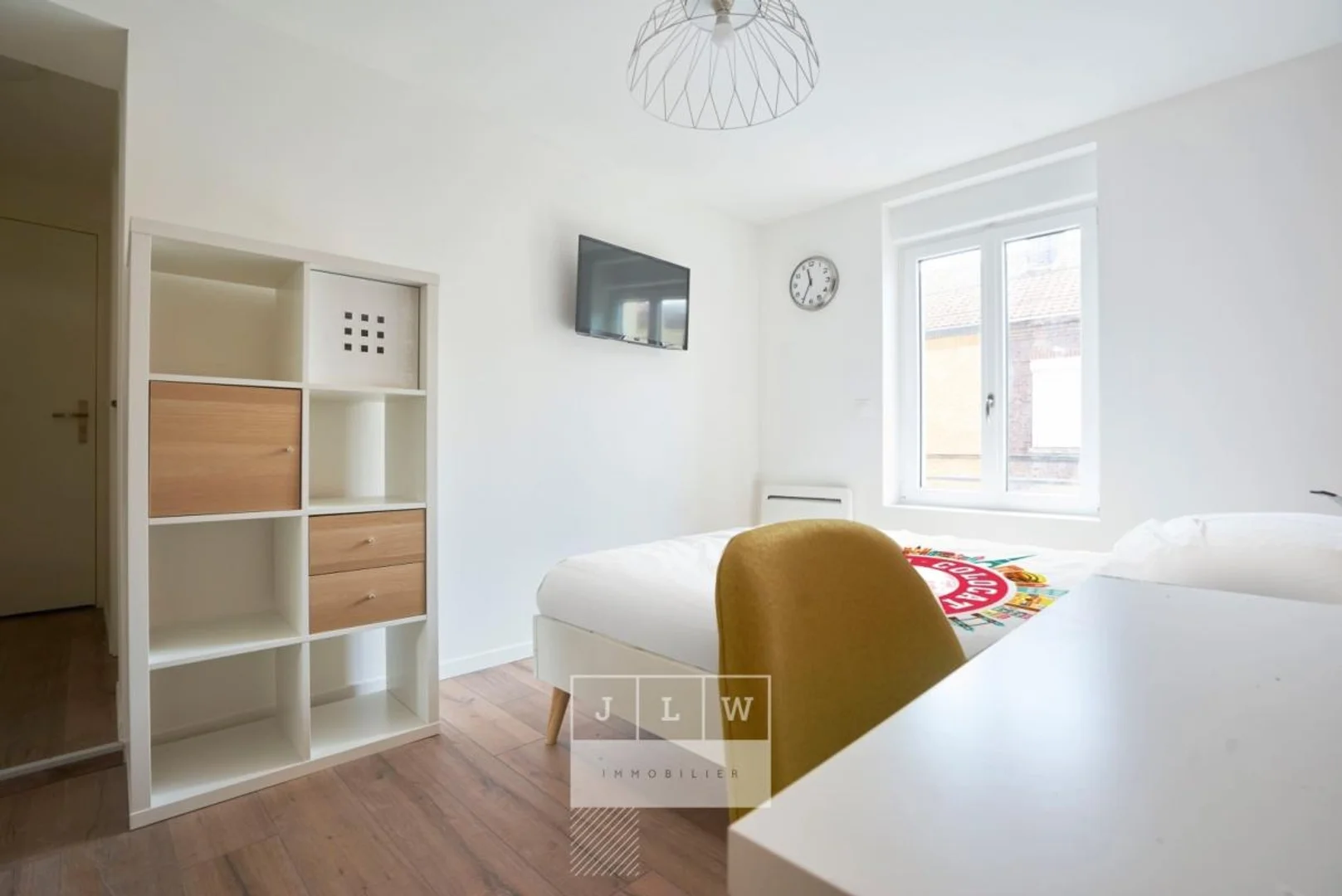Student room in  with study area and shared facilities