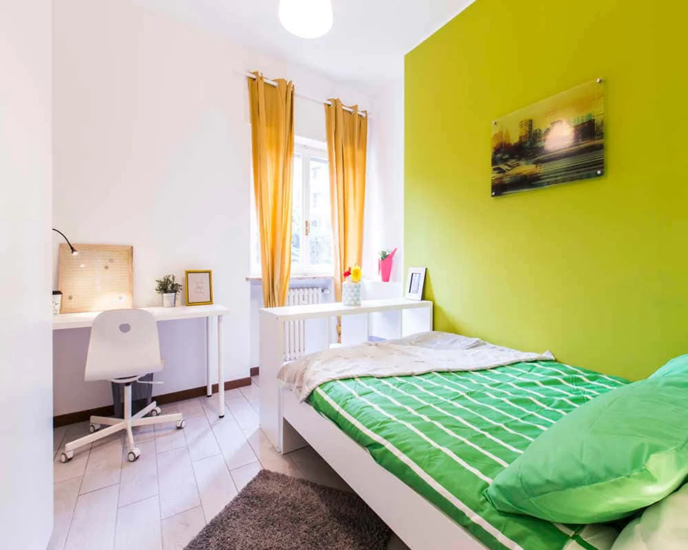 Student room in  with study area and shared facilities