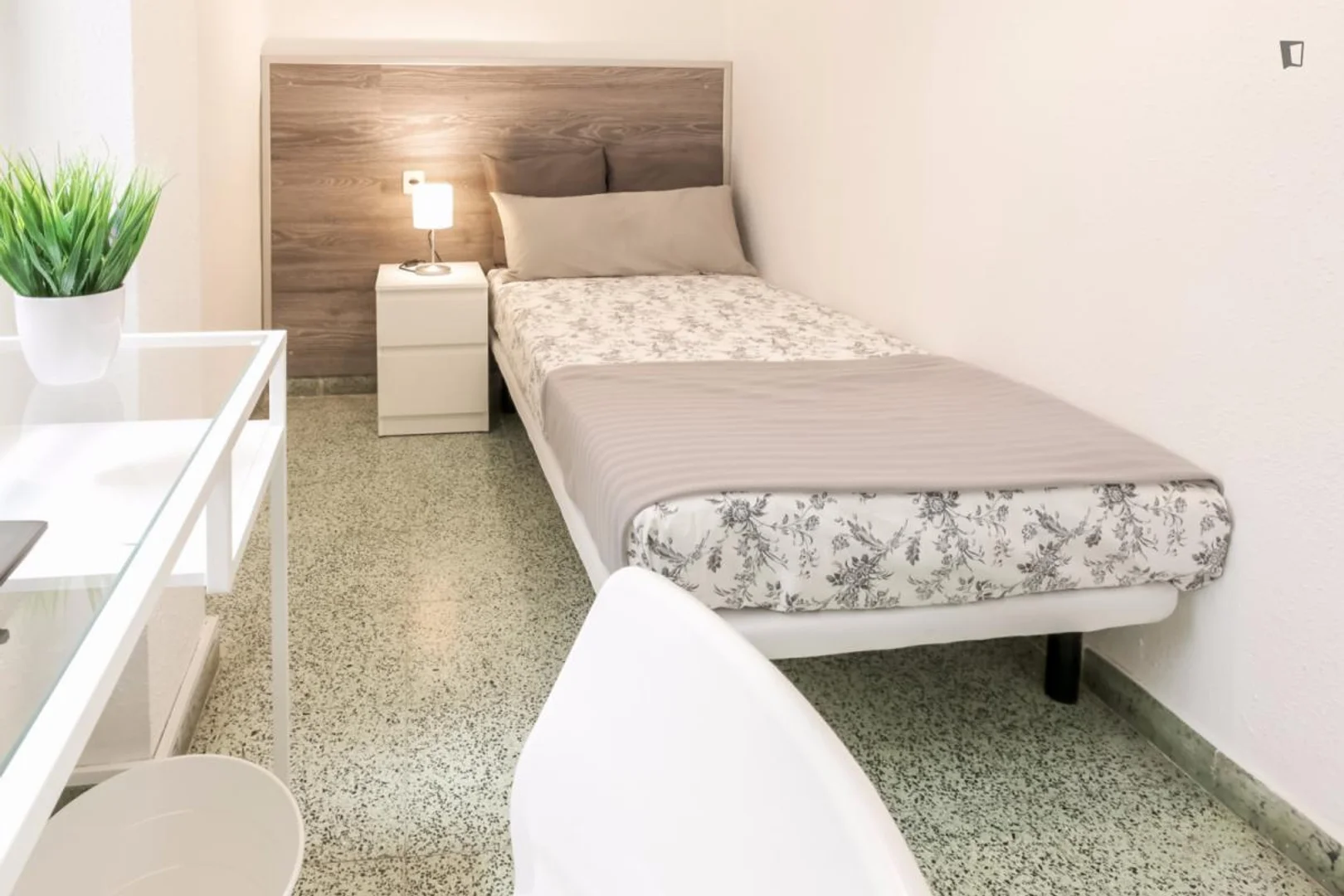 Stanza economica per studenti con ampia illuminazione in 
