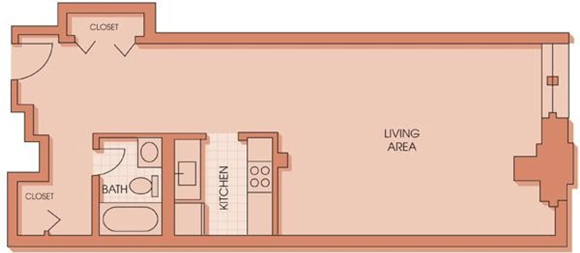 Chic studio apartment near campus in 