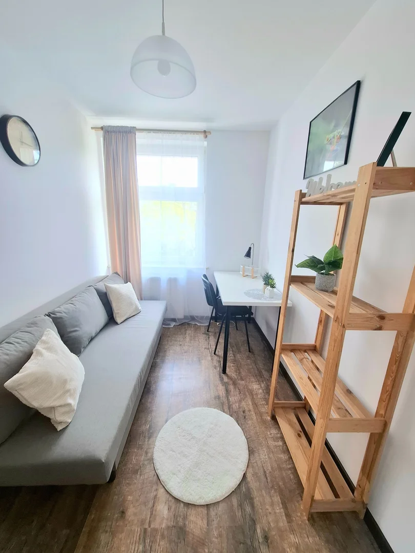 Student room in  with study area and shared facilities