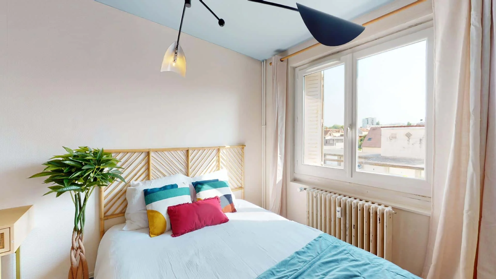 Habitación asequible para estudiantes con buena iluminación en 