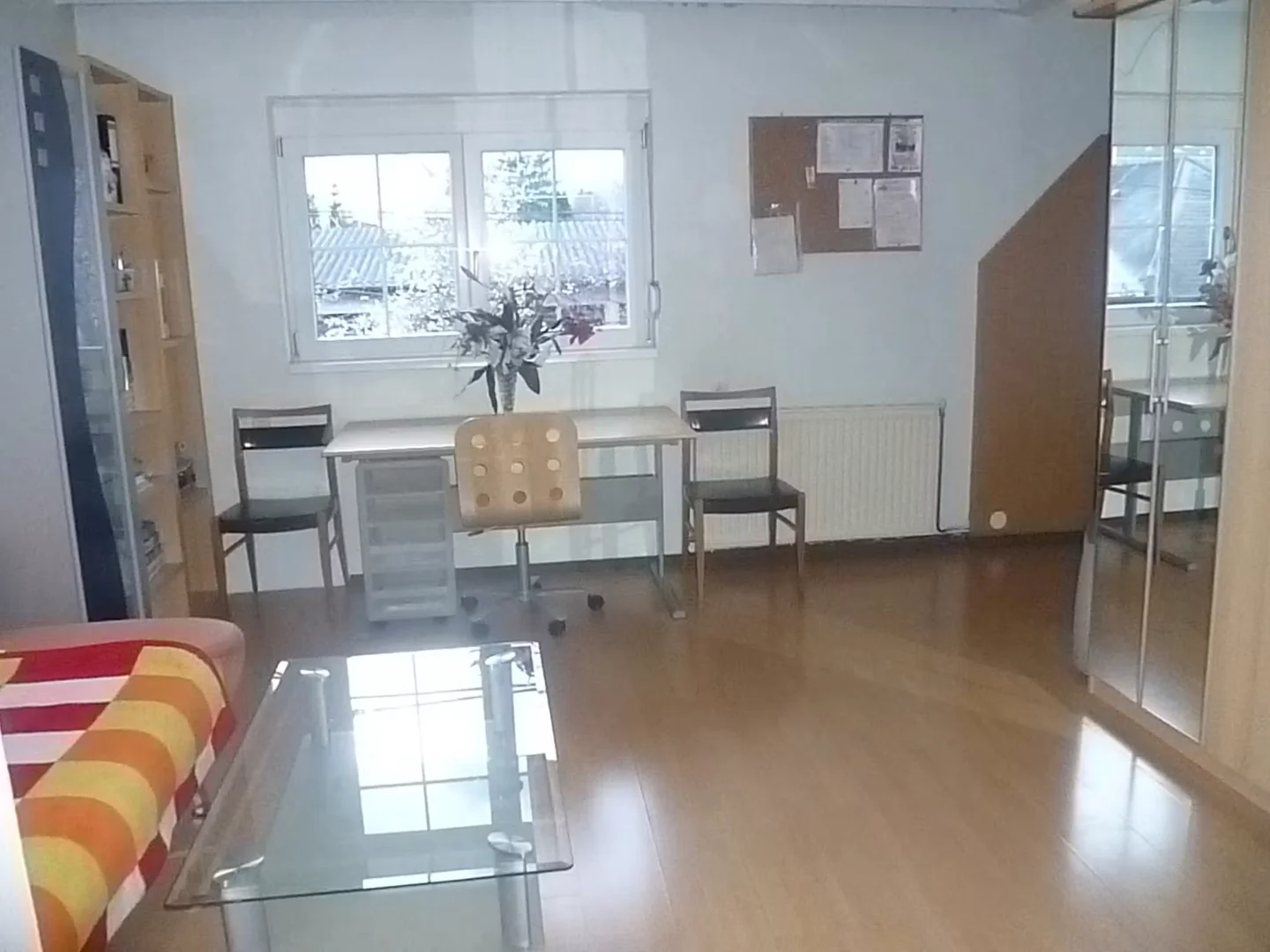 'da öğrenciler için yeterli aydınlatmaya sahip uygun fiyatlı oda
