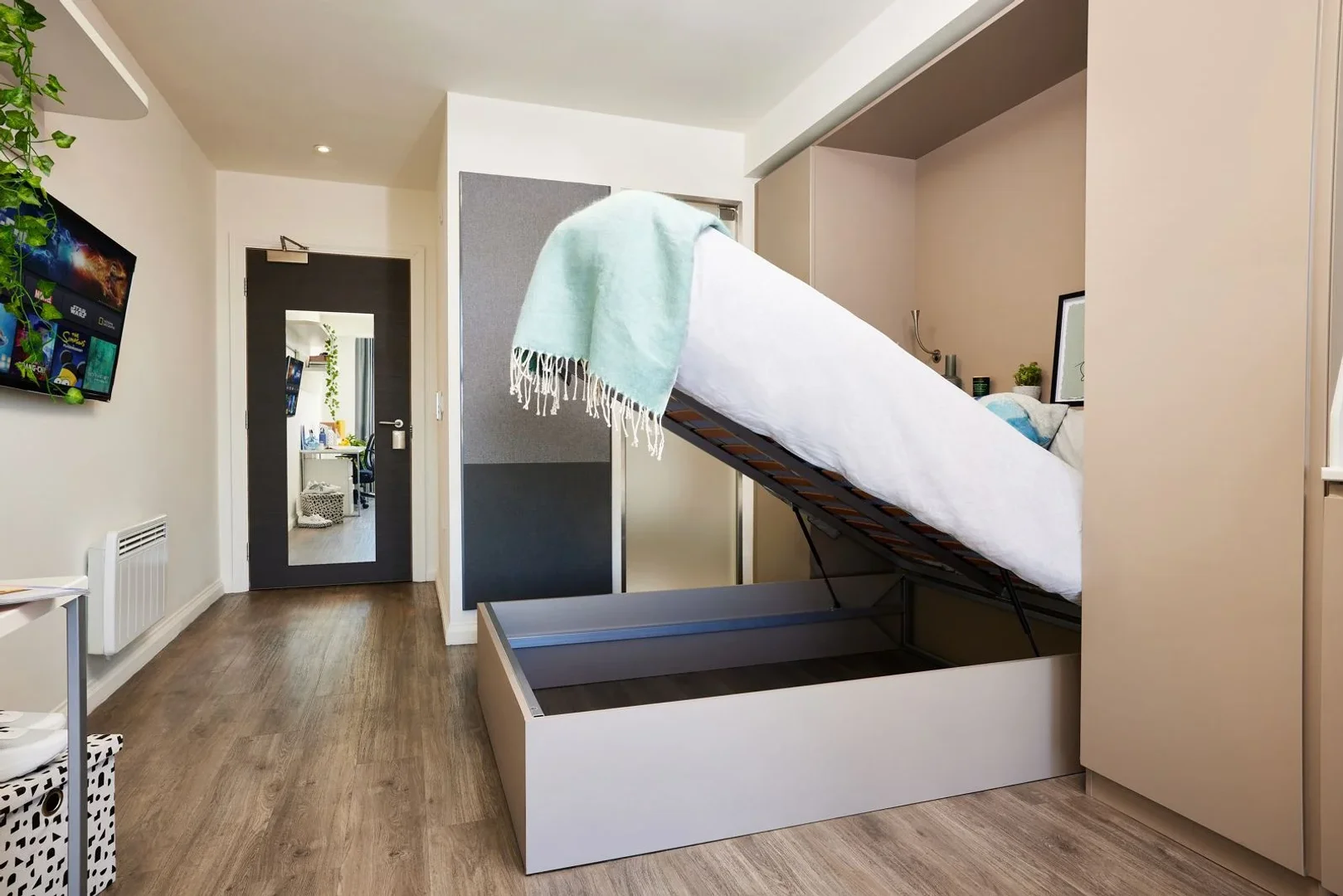 Apartamento estúdio totalmente equipado para estudantes em 