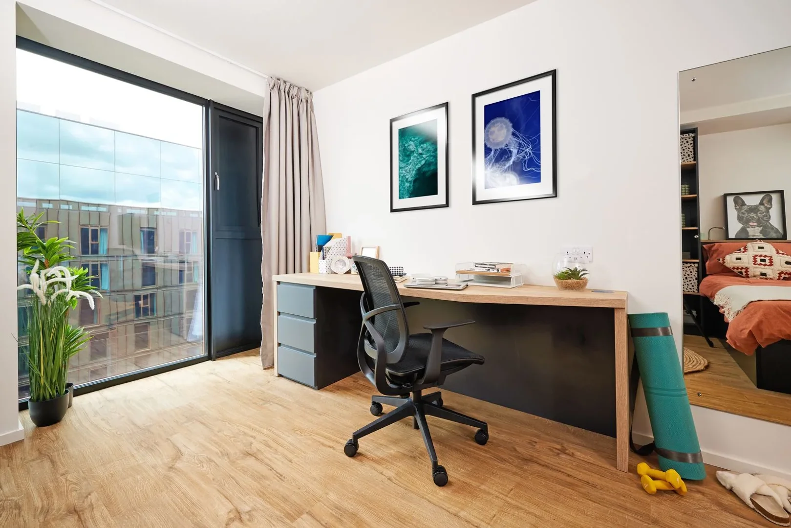 Apartamento estúdio compacto ideal para estudantes em 