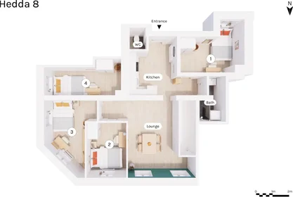 Chambre privée à Seilduksgata, 19a, image 11 de 11