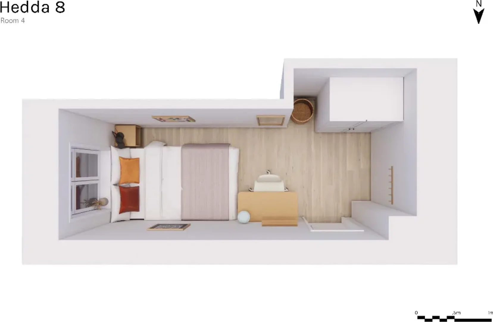 Chambre d'étudiant économique avec emplacement pratique dans 