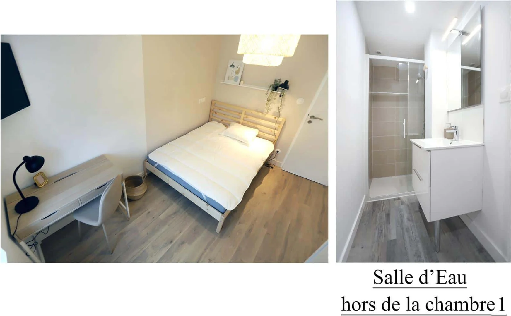 Quarto de estudante confortável e espaçoso em 