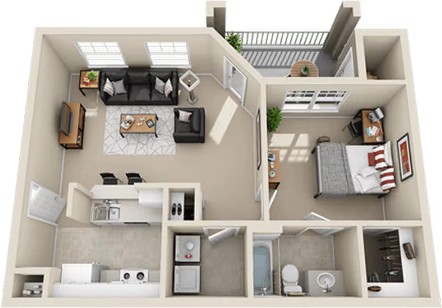 Habitación para estudiantes en  con modernas comodidades