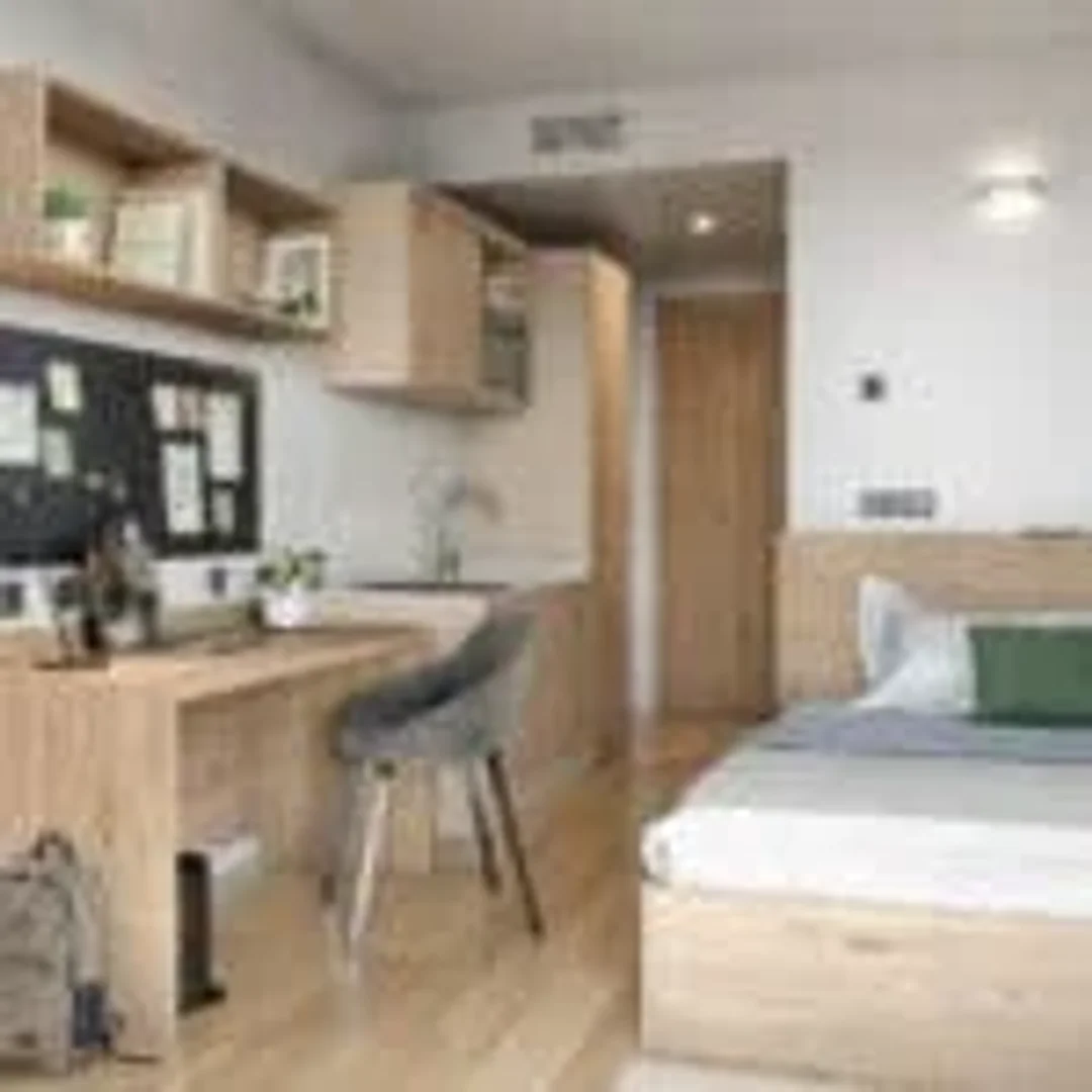 Habitación asequible para estudiantes con buena iluminación en 
