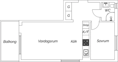 Gesamte Unterkunft in der Nya Tingstadsgatan 17B, bild 16 von 16