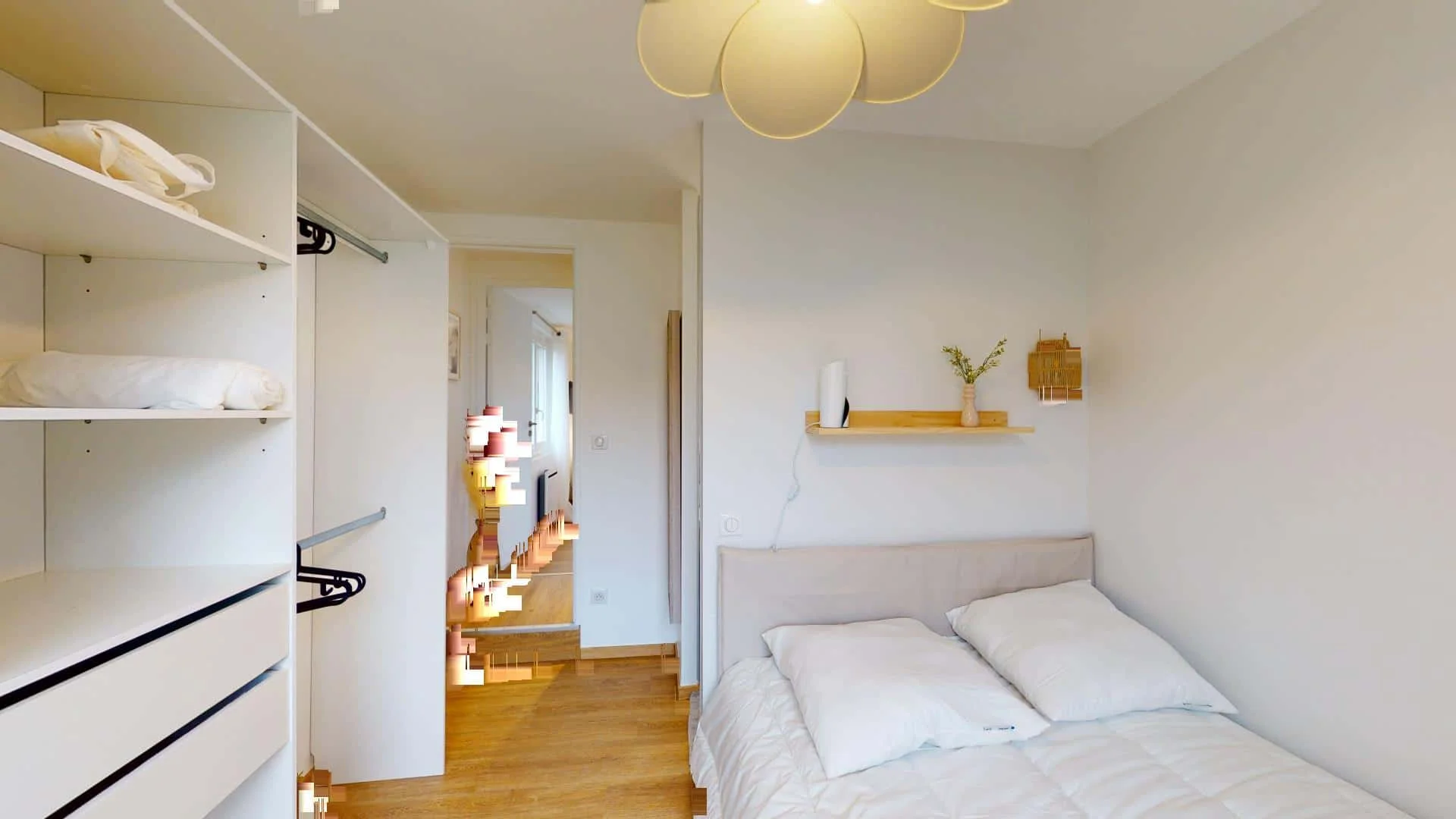 'de öğrenci dairesinde, tamamen mobilyalı kiralık oda