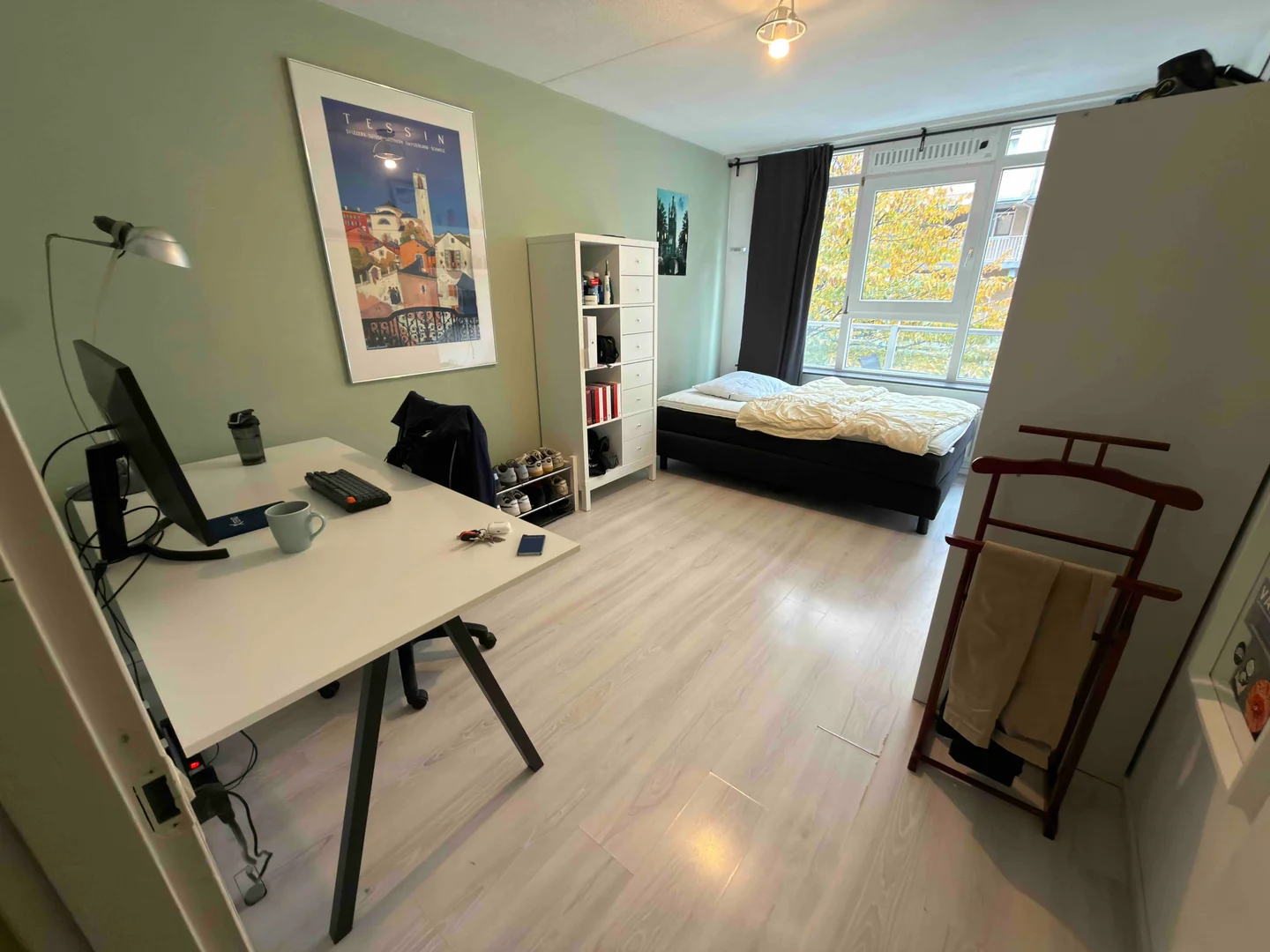 Student room in  with study area and shared facilities