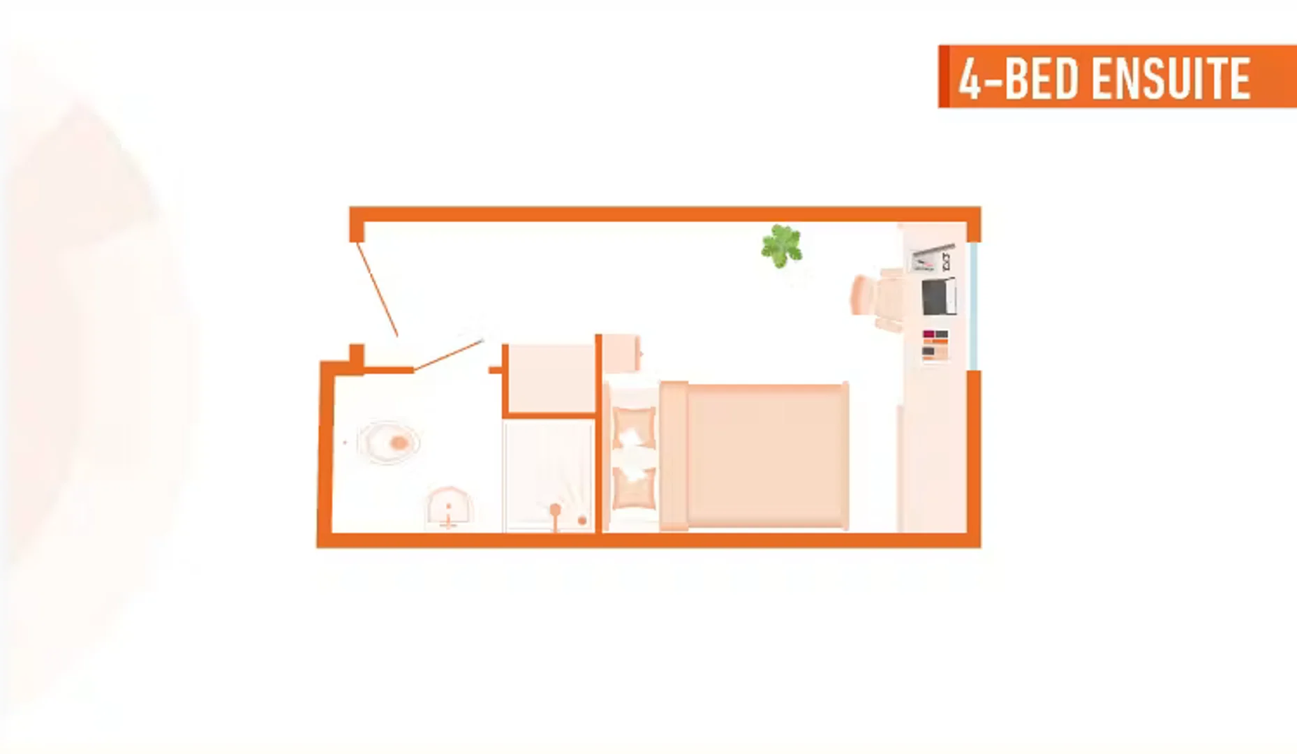 Habitación estudiantil luminosa y aireada con fácil acceso a la universidad en 