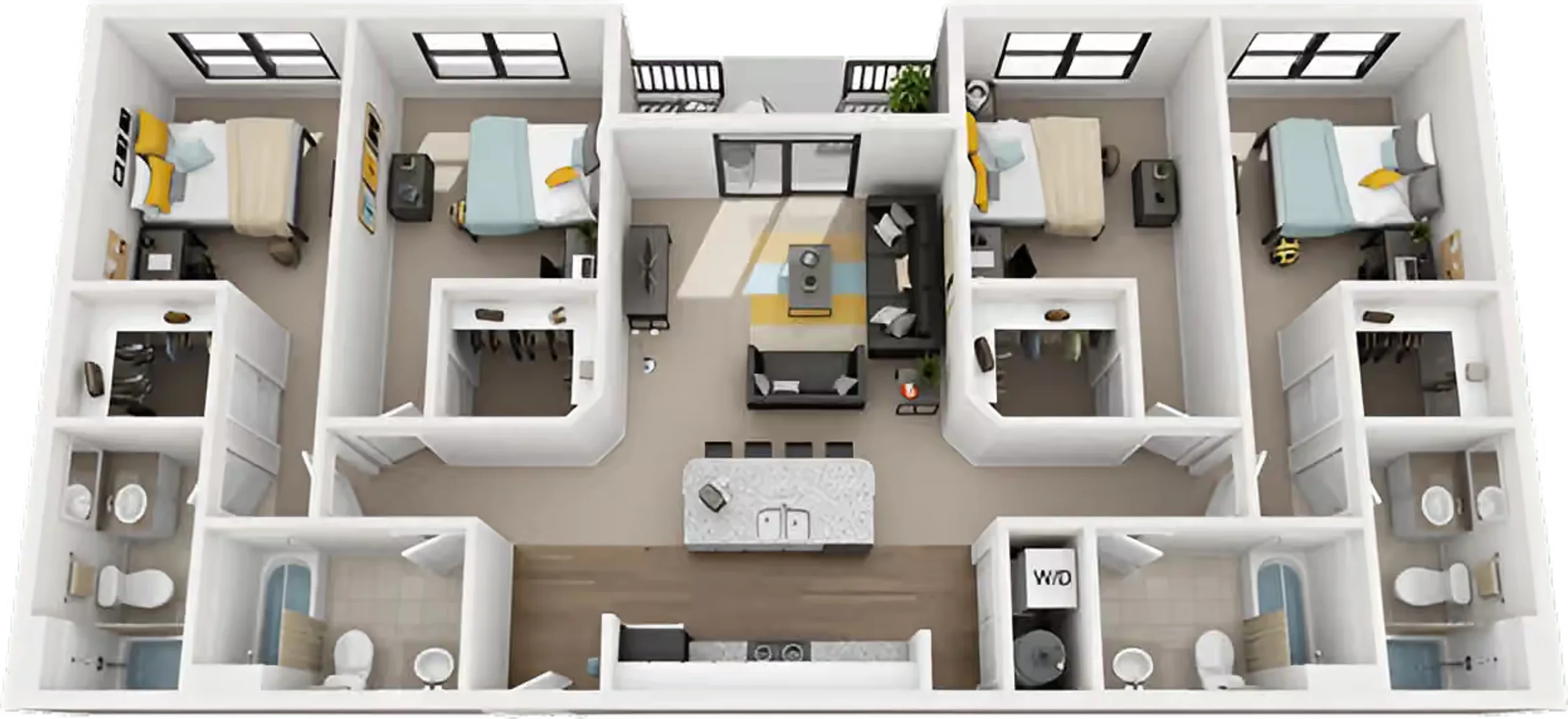Quarto acolhedor para estudantes disponível em 