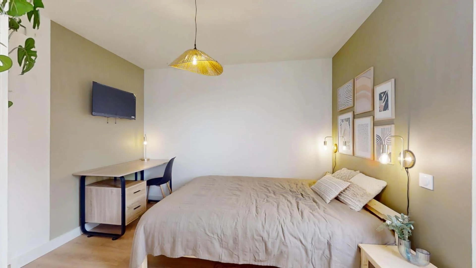 Chambre d'étudiant économique avec emplacement pratique dans 