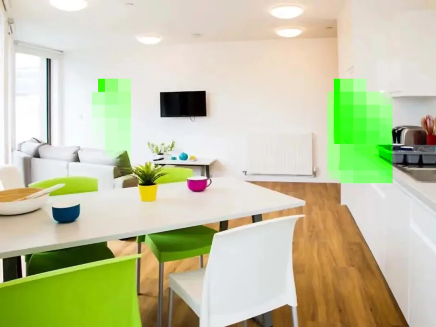 'de öğrenci dairesinde, tamamen mobilyalı kiralık oda