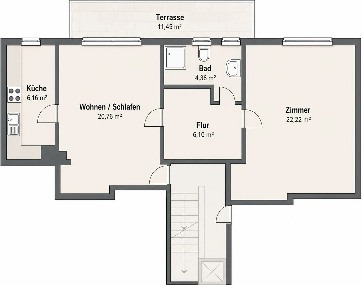 Przyjazny dla studentów pokój w  z nowoczesnymi udogodnieniami